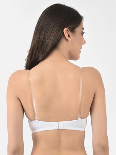 Image of Softline Women's Cotton Rich Padded Wired Demi-Cup Bra | Seamless, Breathable & Soft Fabric | Everyday Comfort & Support