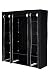 Produktbild dibea Faltbarer Stoff-Kleiderschrank 175x150x45 cm, schwarz