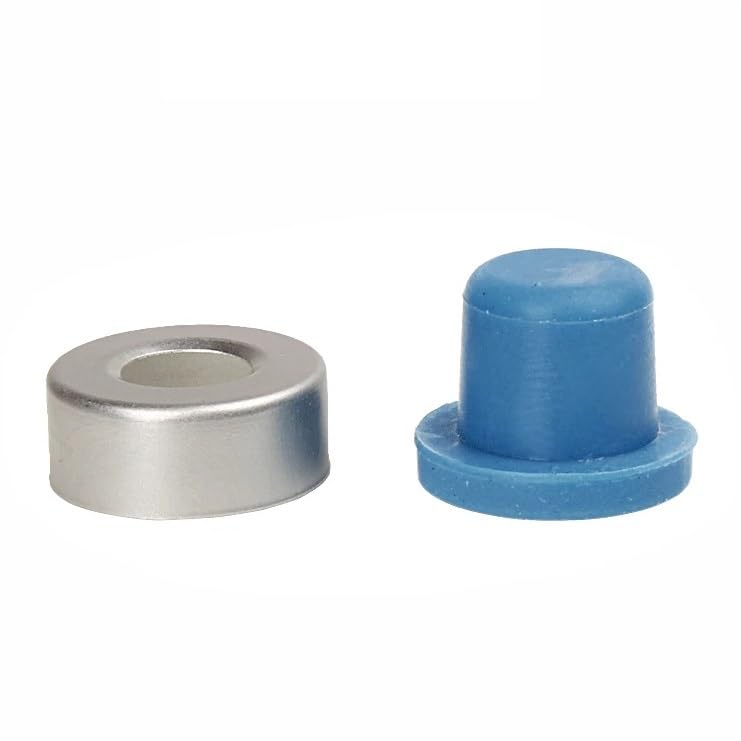 Korek do butelek anaerobowych z butylowej z nakrętką aluminiową – opakowanie 100 szt. do rurek 20 mm(Cap w Stopper 100pcs)