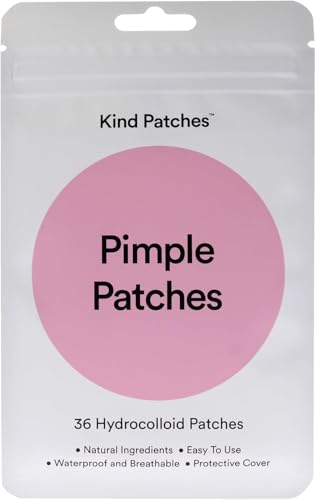 Kind Patches Pimple Patches - Hydrocolloid Pimple Patches for Face - Acne Dots for Day and Night Protection - Waterproof and Breathable - 36 Count