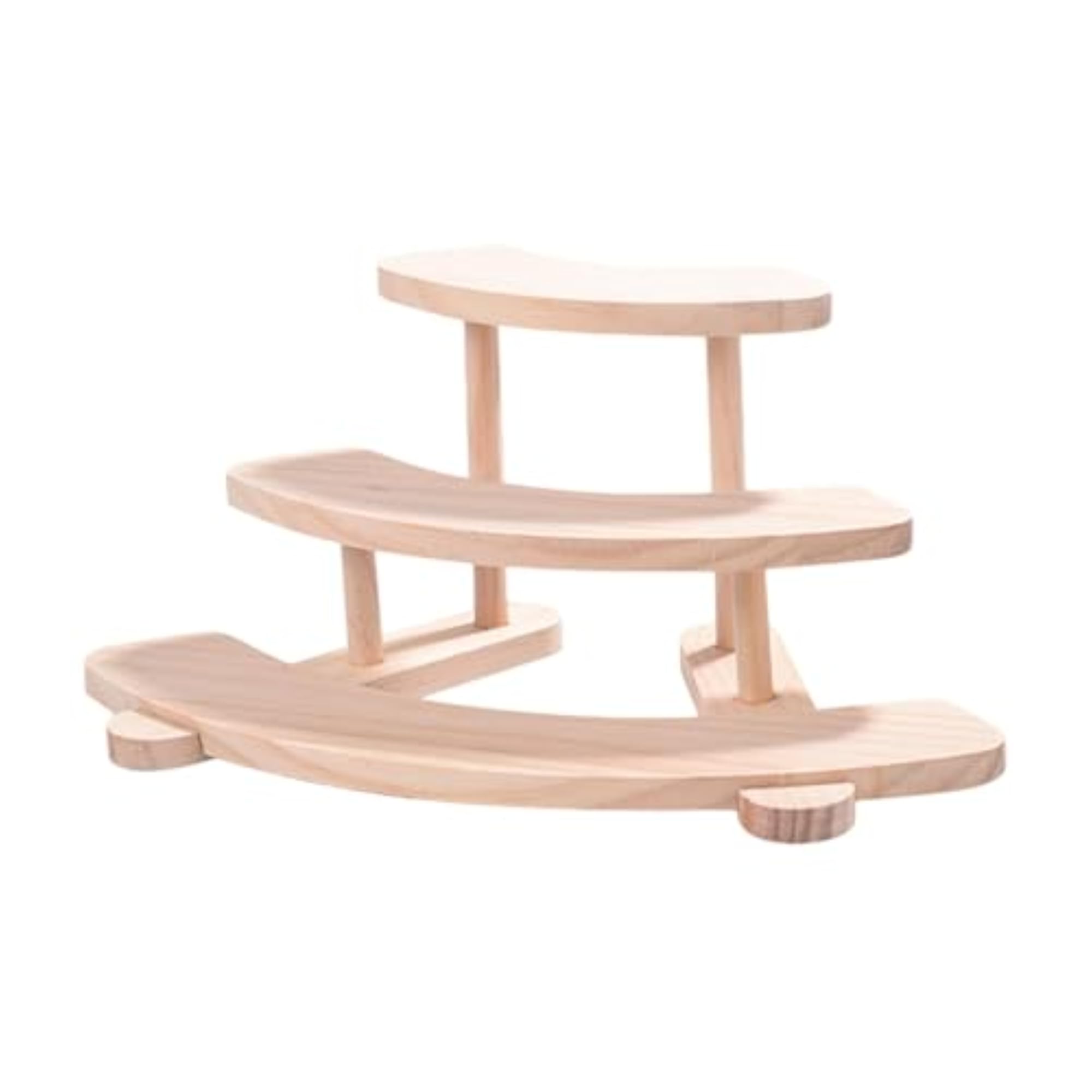 Wooden Display Rack for Cosmetic Storage, 3 Layers