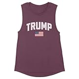TeesAndTankYou Arch Trump USA Women's Muscle Tank Large Shiraz
