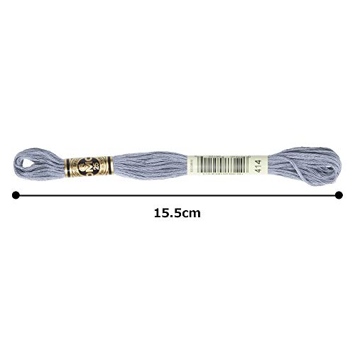 Image of DMC 6-Strand Embroidery Cotton Floss, Dark Steel Grey (Pack of 2)