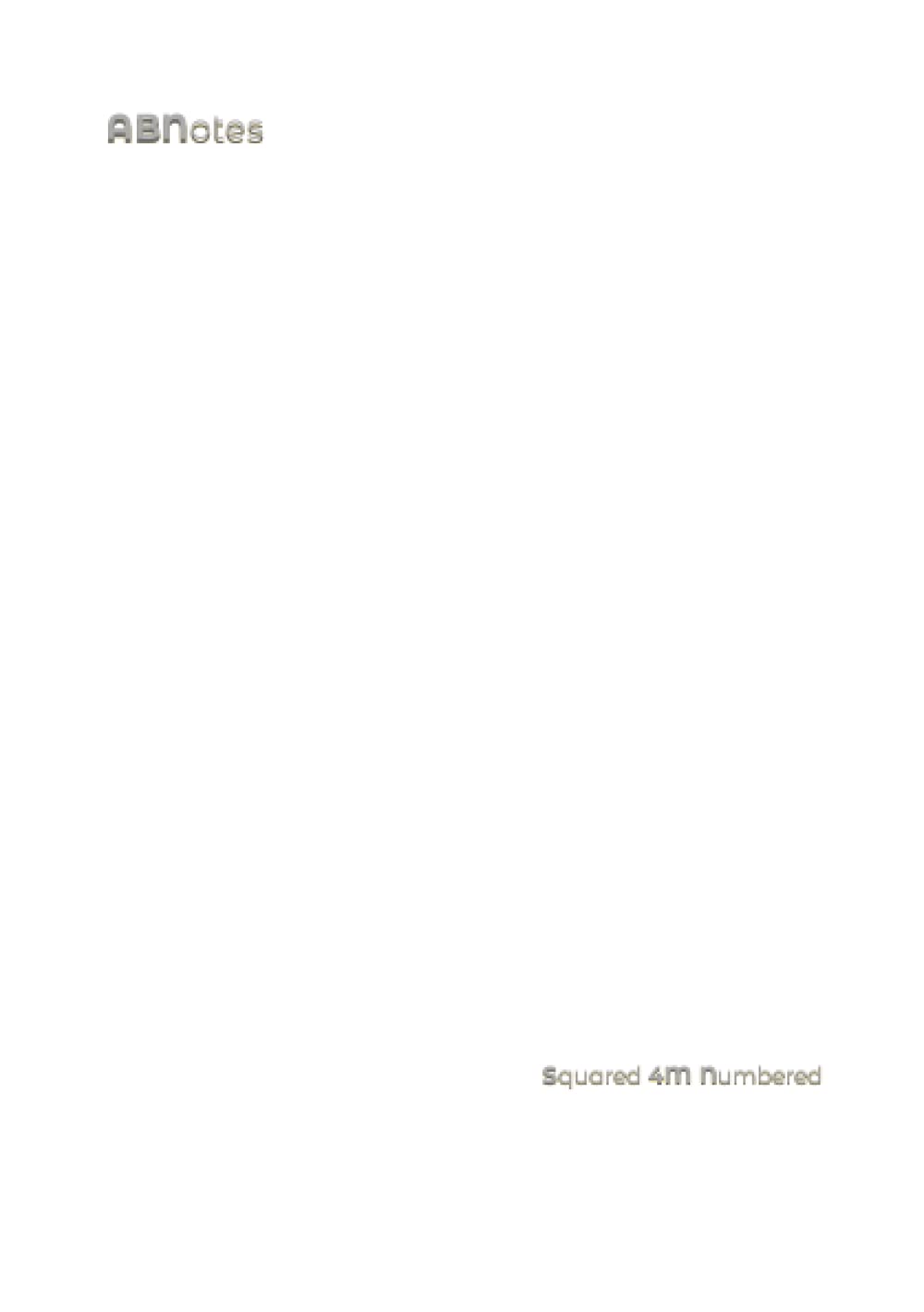 ABNotes Squared 4M Numbered XL A5 White: Quaderno / Taccuino A5 a quadretti 4 millimetri senza margine con 400 pagine numerate - Bianco - Per tenere ... gli appunti di scuola, lavoro o personali.