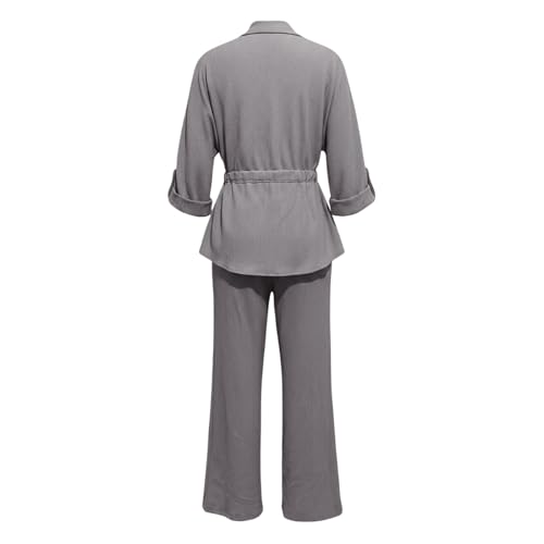 Survêtement femme ensemble fluide et confortable à taille ajustable - 4
