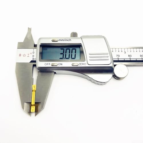 Eawfgtuw Inserto de hoja de ranurado de carburo para herramientas de torno, revestimiento CVD, dorado para estañado, para acero inoxidable, hierro fundido, materiales no ferrosos, 10 piezas, modelo