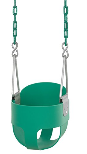 Best Deal Product Swingan - High Back, Full Bucket Toddler & Baby Swing - Vinyl Coated Chain - Fully Assembled - Green