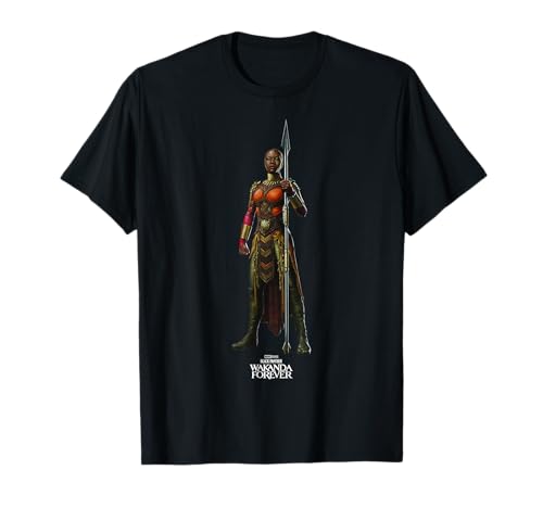 T-shirt Black Panther Wakanda Forever Okoye style poster épuré pour fan de Marvel