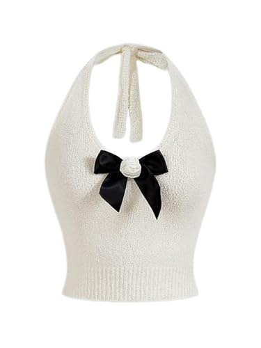 SweatyRocks Women's Gingham Plaid Pattern Button Front Halter Top