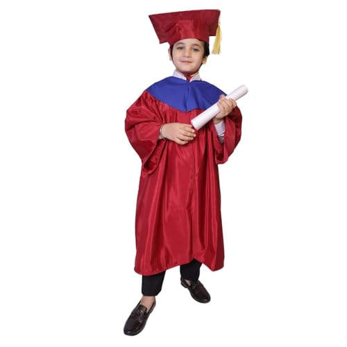 Image of Kaku Fancy Dresses Graduation Gown With Hat & Stole /Scarf | Degree Costume For Convocation Dress For Boys & Girls