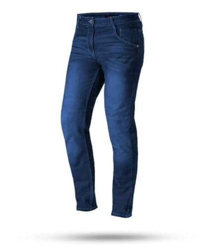 DEGEND Town Bleu | Jeans Moto avec Doublure en Fibre de Kevlar - Pantalon de Moto pour Homme Approuvé CE avec Protections Amovibles de Niveau 2 et Tissu Denim...