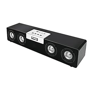 Smalody Retro houten Bluetooth-luidspreker, 20W vintage draagbare draadloze luidspreker, Bluetooth 5.0 zware basmuziekspeler, 20H lange speeltijd, buitenluidspreker voor thuis, kantoor, feest, cadeau voor vriend