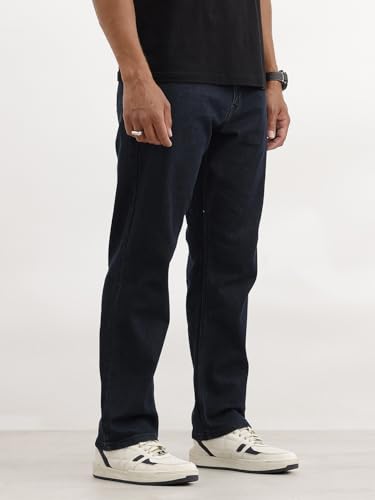 Image of WROGN Men's Relaxed Fit Jeans | Mid Rise | Jeans for Man