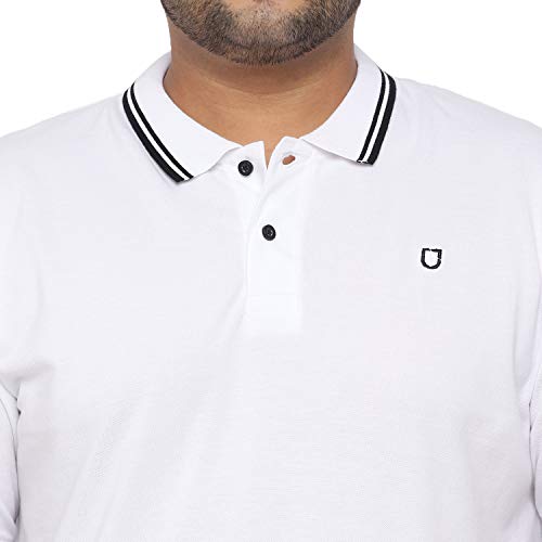 Image of Urbano Plus Men's Black, White, Maroon Color-Block Regular Fit Full Sleeve Cotton T-Shirt