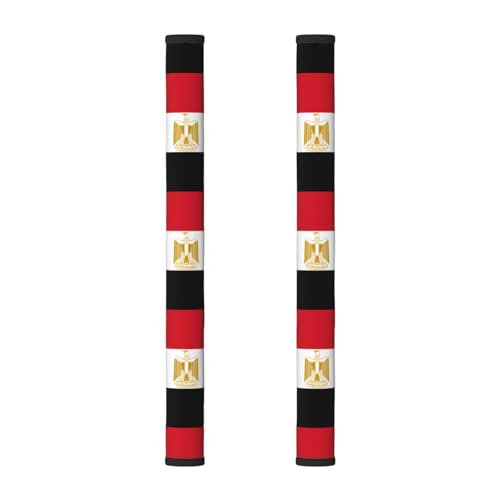 ZQYTGFDC Set di 2 coperture per maniglie della porta del frigorifero, con bandiera egiziana, per mantenere pulito l'elettrodomestico per frigorifero, forno a microonde, stufa, bagno, cattura macchie e