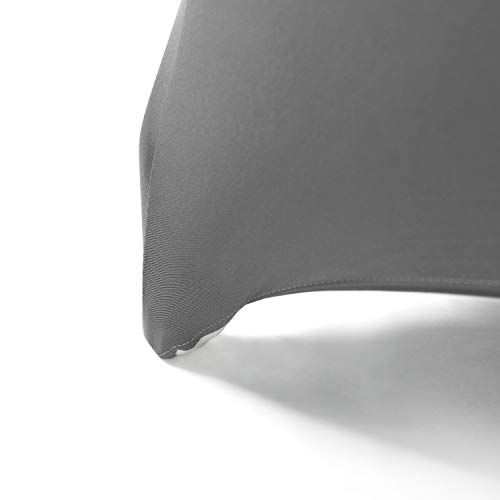 Image of Peomeise 6FT Spandex Table Cover Rectangular Stretch Spandex Tablecloth (Gray,6FT)