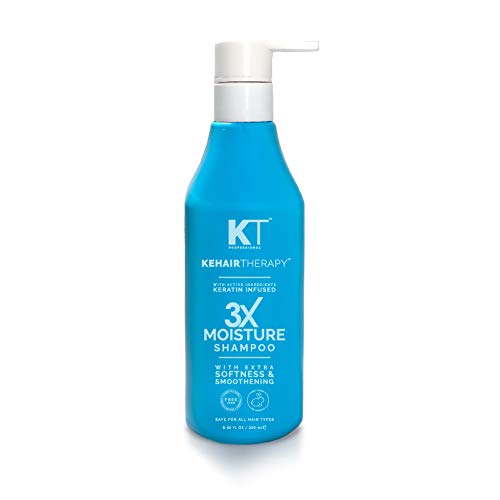 KT Professional 3X Moisture Shampoo Deep Hydration & Nourishment Sulfate & Paraben Free Keratin- Infused For Dry, Damaged & Color-Treated Hair 250ml.