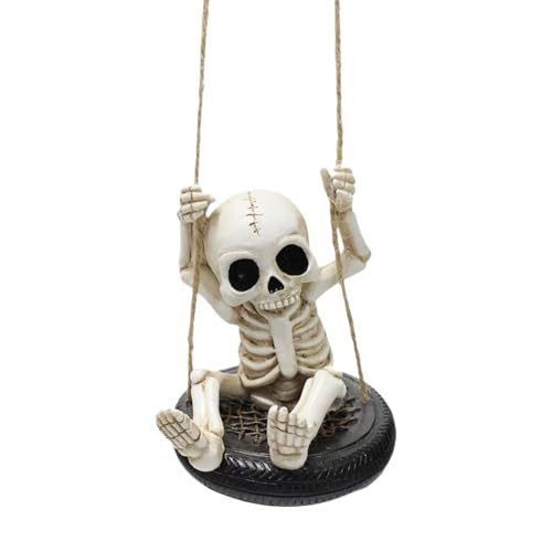 Generisch Figuras de esqueleto para Halloween, figura de jardín como decoración - Halloween esqueleto columpio figura decorativa para jardín techo paredes interiores