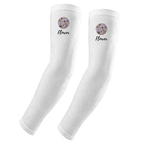 Funda para brazo transpirable y elástica con diseño floral morado 1