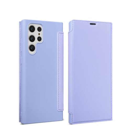 Luxe cuir silicone carte housse pour Samsung Galaxy S22 Ultra flip
