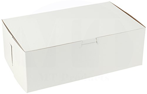 MT Products 8" Longueur x 5 1/2" Largeur X 4" Hauteur de papier kraft pâte/Bakery Box (Pack Of 15) blanc