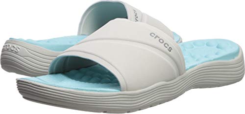 Image of Crocs Women's Reviva Slide Sandal Pearl White, 4 M US