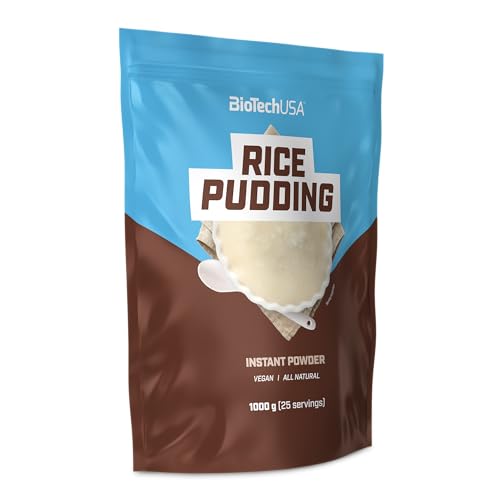 BioTechUSA Rice Pudding | Arroz con leche instantáneo en polvo | vegano | todo natural, 1000 g, Sin sabor
