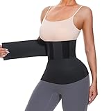 Waist Trainer for Women Bandage Wrap Sport Girdle Workout Waist Trimmer for Gym Sport Tummy Wraps Belly Body Shaper Plus Size (Black 13.1ft/0.43ft)