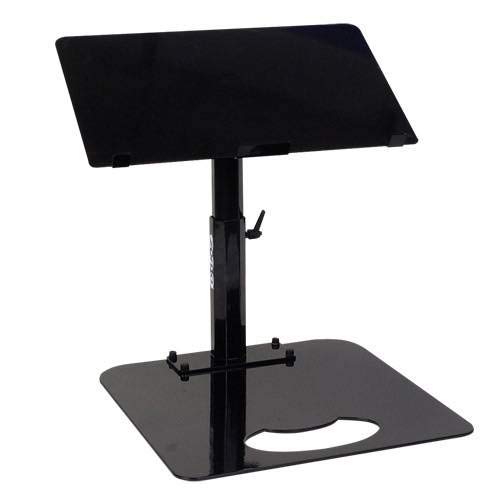 Zomo Pro Stand CDX/2 – kompatibel mit 2X Numark iCDX/Vestax CDX-05 CDR-07 – 450×5×445 mm – schwarz – Verstellbarer Gerätehalter aus Stahl mit Montageplatten – professioneller Ständer für DJ-Player