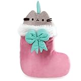 GUND Pusheen Christmas Holiday Stuffed Plush Cat in Stocking, 11