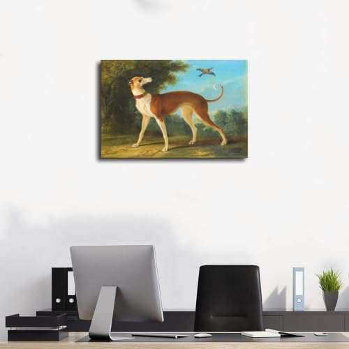 Impression sur toile Greyhound Oudry décoration murale de bureau pour une ambiance studieuse - 3