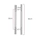 TBLOTYD Industrial Pipe Door Pull Handle 2 Pack, Stainless Steel Door Handle H-Shape, Contemporary Entry Door Handle Grab Bar, Pipe Diameter 38Mm,50x30cm
