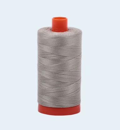 Aurifil Hilo Algodón 12 WT Gris Claro Cono Grande miniatura 1