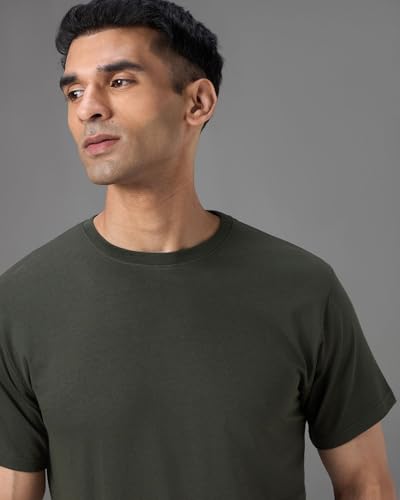 Image of Wellbi Bamboo Men's Tshirt - Ultra-Soft, Breathable & Sustainable | Premium Cotton Blend for Supreme Comfort | Stylish & Eco-Friendly T-Shirt for Men | Tshirt Men Cotton