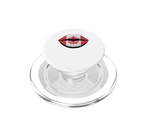 PopSockets PopGrip MagSafe Canada motif lèvres drapeau canadien pour iPhone