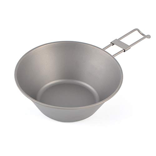 ACHICOO Outdoor Titanium Foldable Bowl Tableware Titanium Metal Bowl Portable Collapsible Pure Titanium 300ml Camping Bowl Outdoor sports