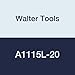 Walter Tools A1115L-20 20 mm HSS NC Spot Drill, 10 mm Length of Cut, 40 mm Extension Length, 200 mm Overall Length