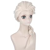 Akixen アナと雪の女王 エルサ ヘアアレンジ ウィッグ コスプレ アニメ ヘアネット ファッション プレゼント イベント ハロウイン クリスマス 耐熱性 変装 仮装 学園祭 文化祭 お祭り