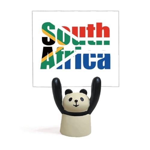 Porte-nom de drapeau de l'Afrique du Sud support de décoration panda de table