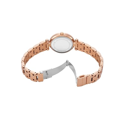 Image of Michael Kors Laney Pink Quartz Stainless Steel Watch MK4893