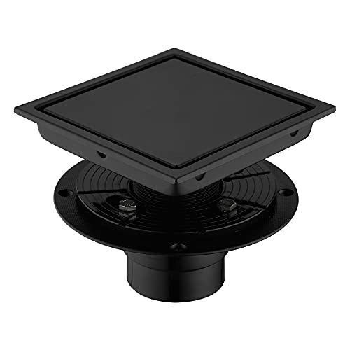 Orhemus 6 Inch Square Design Tile-In Shower Drain With Adjustable Shower Drain Base Flange cover