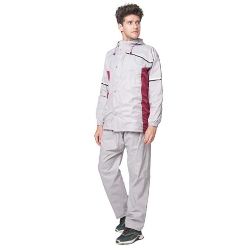 Image of Citizen Hooded Raincoat for Men Women Waterproof for Bike Riders Hd Butter Fabric Lightweight Stylish Sealed Hood, Large Pockets, Heavy-Duty Zippers Rainwear with Carry Pouch-CR016