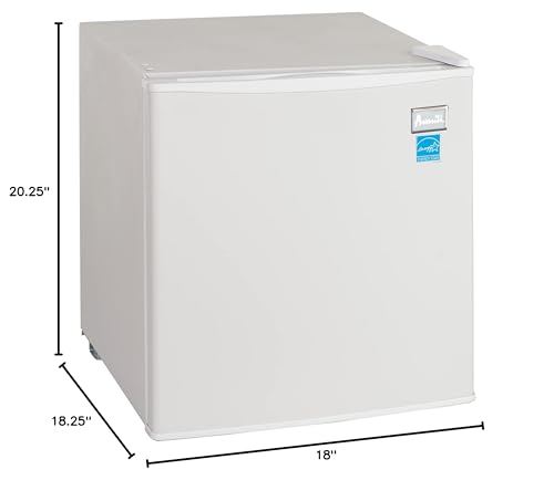 Avanti Mini Fridge Compact Refrigerator for Home Office or Dorm, Features Compressor Cooling Single Reversible Door Removable Shelves Automatic Defrost and Adjustable Temp Control, 1.7-Cu.Ft, White on Fridge.com