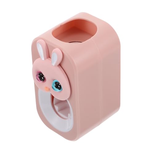 Mikinona Convenient Toothpaste Dispenser Wall Mount Boys and Girls Squeezer Cartoon Bunny Space-Saving Design