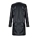 Women Faux Leather Business Dress Suit Sets 2 Piece Work Office Fashion Outfits Cropped PU Cardigan Bodycon Dress Set Black-S