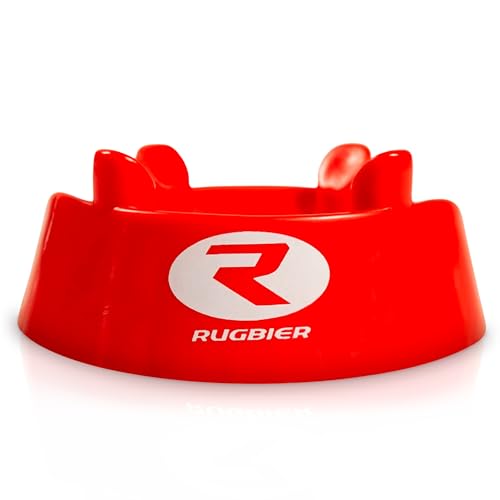 RUGBIER | Tee de Rugby Profesional Standard Kicking Tee para chutes, conversões e treino, suporte de bola Rugby de alta estabilidade, acessório rugby competição, cor vermelha