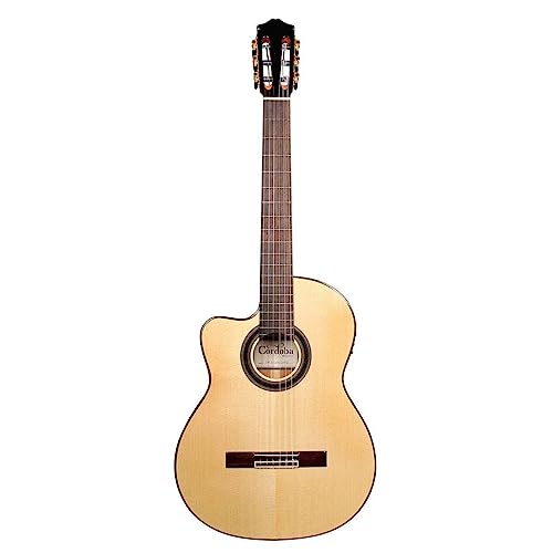 Image of Cordoba GK Studio Lefty Cutaway Flamenco Acoustic-Electric Nylon String Guitar, Iberia Series