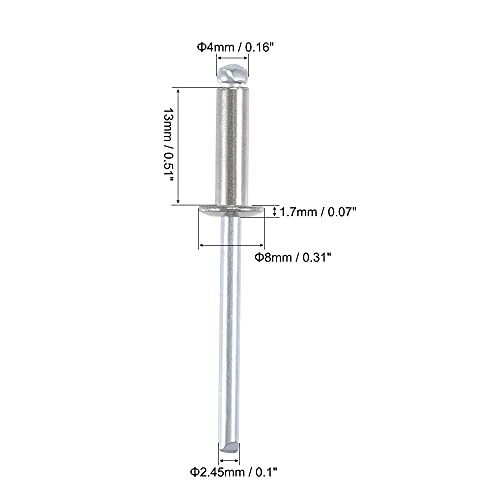 Rivets aveugles robustes en acier inoxydable 304 pour stopper la rouille des fixations de 4mm - 2