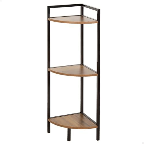 AKTIVE MAX Home Corner Shelf, 24 x 24 x 80 cm, with 3 Levels, Bla...