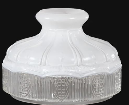 Image of B&P Lamp 10 Inch Glass Shade, Stain (Painted) Top, Clear Bottom